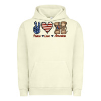 Pigment Pistachio Peace Love America Urban Hoodie - Jasminsmagicworld