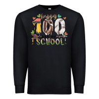 Black happy 100 day of school american football baseball Premium Sweatshirt - RacoonDesign