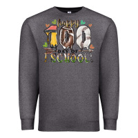 Charcoal Heather happy 100 day of school american football baseball Premium Sweatshirt - RacoonDesign