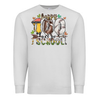 Dove Grey happy 100 day of school american football baseball Premium Sweatshirt - RacoonDesign