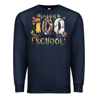 Navy happy 100 day of school american football baseball Premium Sweatshirt - RacoonDesign