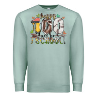 Seafoam happy 100 day of school american football baseball Premium Sweatshirt - RacoonDesign