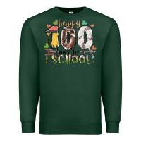 Sports Green happy 100 day of school american football baseball Premium Sweatshirt - RacoonDesign