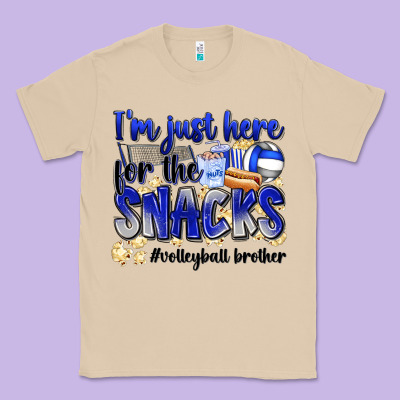Im Just Here For The Snacks Volleyball Brother Classic Tee Designed By Zillion Design Studio