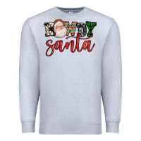 Heather Grey howdy santa Premium Sweatshirt - FaDigitalArtStudio