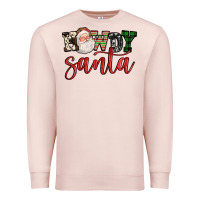 Pale Pink howdy santa Premium Sweatshirt - FaDigitalArtStudio