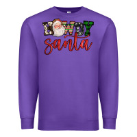 Purple howdy santa Premium Sweatshirt - FaDigitalArtStudio