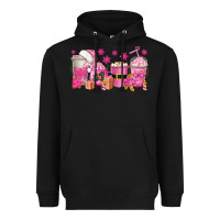 Black pink christmas coffee cups Heavyweight Hoodie - texasbilliewilder