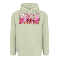 Matcha pink christmas coffee cups Heavyweight Hoodie - texasbilliewilder