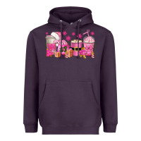 Plum pink christmas coffee cups Heavyweight Hoodie - texasbilliewilder