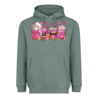 Sage pink christmas coffee cups Heavyweight Hoodie - texasbilliewilder