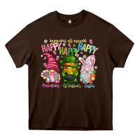 Chocolate Brown Happiness All Around Happy Valentines Patrick East Heavy Core Tee - CowhideDigitalArt
