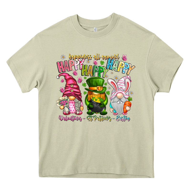 Happiness All Around Happy Valentines Patrick East Heavy Core Tee by CowhideDigitalArt | Teevron