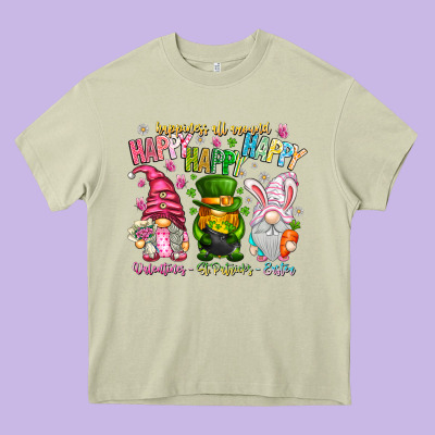 Happiness All Around Happy Valentines Patrick East Heavy Core Tee Designed By Cowhidedigitalart