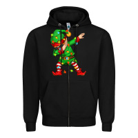 Black dabbing elf Zipper Hoodie - Zillion Design Studio