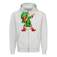 Dove Grey dabbing elf Zipper Hoodie - Zillion Design Studio