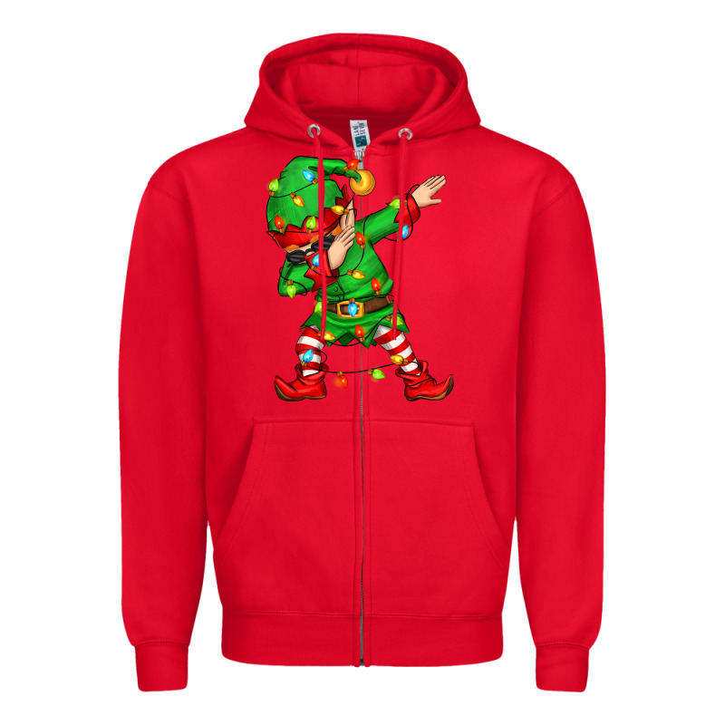 Dabbing Elf Zipper Hoodie by Zillion Design Studio | Teevron
