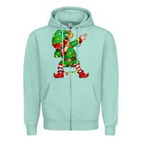 Seafoam dabbing elf Zipper Hoodie - Zillion Design Studio
