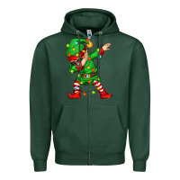 Sports Green dabbing elf Zipper Hoodie - Zillion Design Studio