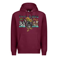 Burgundy french bulldog mom Premium Hoodie - BarkalooDesign