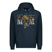Navy french bulldog mom Premium Hoodie - BarkalooDesign