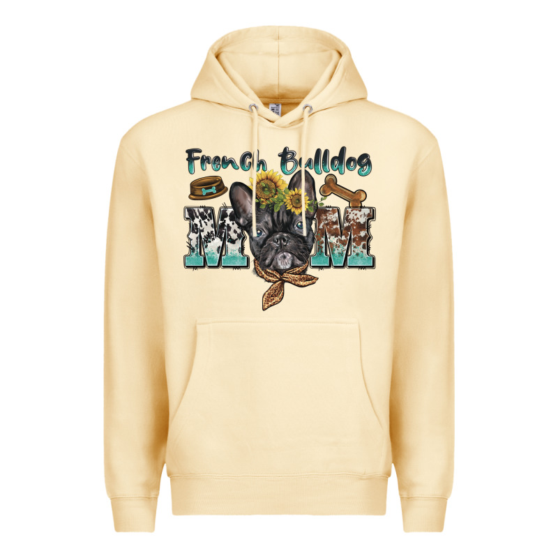 French Bulldog Mom Premium Hoodie by BarkalooDesign | Teevron