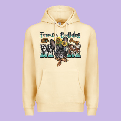 French Bulldog Mom Premium Hoodie Designed By Barkaloodesign