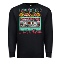 Black i am not old i am a classic sunflower floral casse Premium Sweatshirt - FaDigitalArtStudio