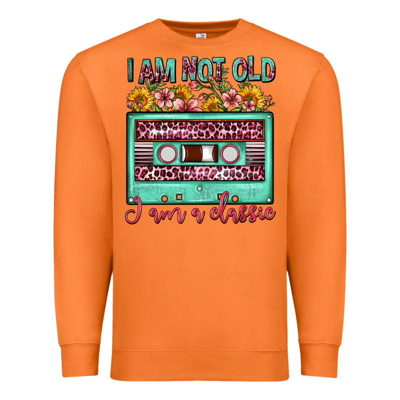 I Am Not Old I Am A Classic Sunflower Floral Casse Premium Sweatshirt by FaDigitalArtStudio | Teevron