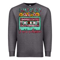 Charcoal Heather i am not old i am a classic sunflower floral casse Premium Sweatshirt - FaDigitalArtStudio
