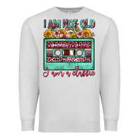 Dove Grey i am not old i am a classic sunflower floral casse Premium Sweatshirt - FaDigitalArtStudio