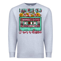 Heather Grey i am not old i am a classic sunflower floral casse Premium Sweatshirt - FaDigitalArtStudio