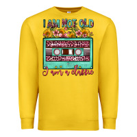 Lemon i am not old i am a classic sunflower floral casse Premium Sweatshirt - FaDigitalArtStudio