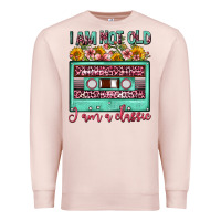 Pale Pink i am not old i am a classic sunflower floral casse Premium Sweatshirt - FaDigitalArtStudio