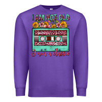 Purple i am not old i am a classic sunflower floral casse Premium Sweatshirt - FaDigitalArtStudio