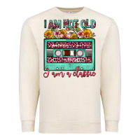Sandshell i am not old i am a classic sunflower floral casse Premium Sweatshirt - FaDigitalArtStudio