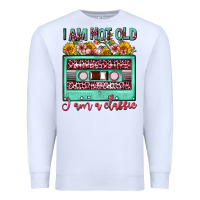 White i am not old i am a classic sunflower floral casse Premium Sweatshirt - FaDigitalArtStudio