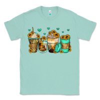 Seafoam sunflowers coffee cups Classic Tee - Zillion Design Studio