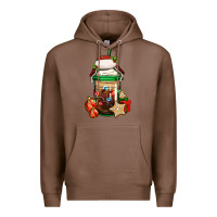 Chestnut Christmas vacation trapper hat coffee cup Premium Hoodie - Jasminsmagicworld
