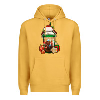 Mustard Christmas vacation trapper hat coffee cup Premium Hoodie - Jasminsmagicworld