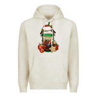 Oatmeal Heather Christmas vacation trapper hat coffee cup Premium Hoodie - Jasminsmagicworld