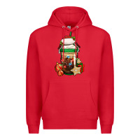 Red Christmas vacation trapper hat coffee cup Premium Hoodie - Jasminsmagicworld