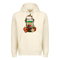 Sandshell Christmas vacation trapper hat coffee cup Premium Hoodie - Jasminsmagicworld