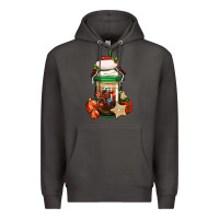 Smoke Christmas vacation trapper hat coffee cup Premium Hoodie - Jasminsmagicworld