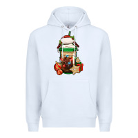 White Christmas vacation trapper hat coffee cup Premium Hoodie - Jasminsmagicworld