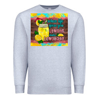 Heather Grey when life gives you lemons make lemonade Premium Sweatshirt - HRA Design Shop