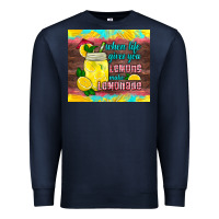 Navy when life gives you lemons make lemonade Premium Sweatshirt - HRA Design Shop