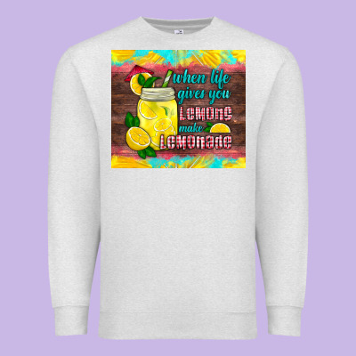 When Life Gives You Lemons Make Lemonade Premium Sweatshirt Designed By Hra Design Shop
