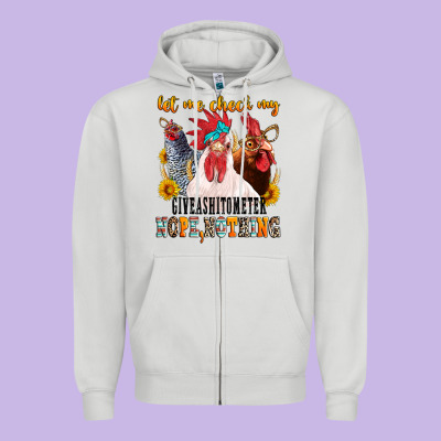 Let Me Check My Giveashitometer Zipper Hoodie Designed By Texasbilliewilder