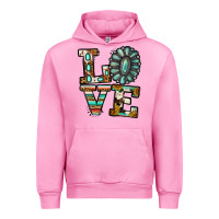 Fuchsia Pink Turquoise Love Urban Hoodie - Jasminsmagicworld